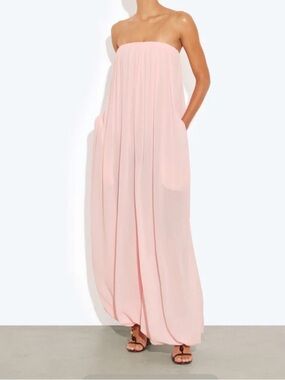 Rat & Boa Sicily Strapless Blush Pink Jumpsuit Size Small